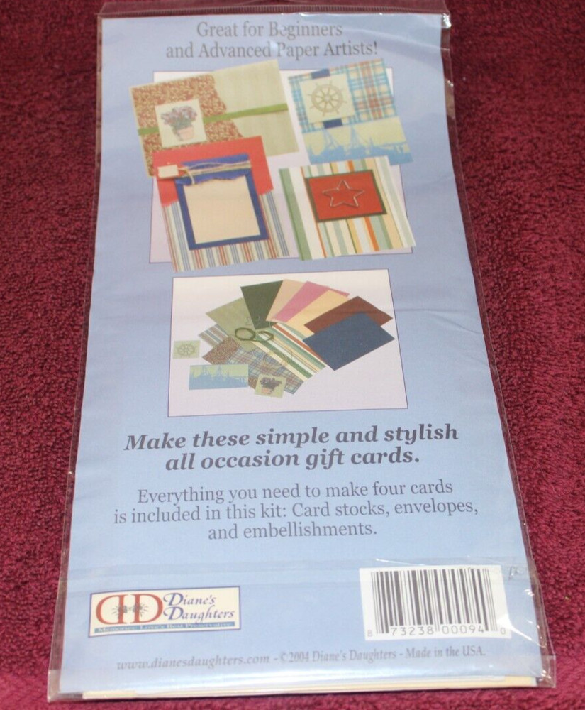 Makes 4 Gift Cards - Diane's Daughters Card Making Kit