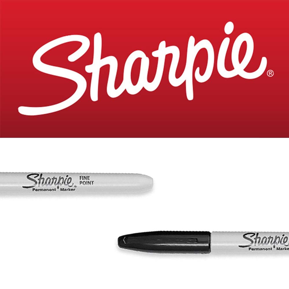 Sharpie Permanent Marker Fine Point,Fine Point Black Permanent Marker Quick D...