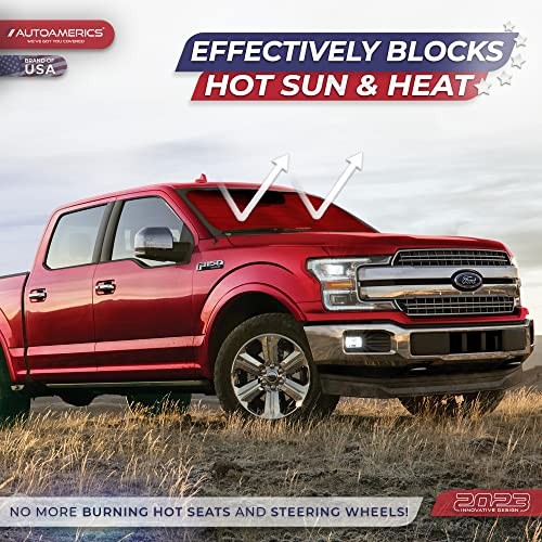 1-Piece Windshield Sun Shade - Foldable MEDIUM = 61 x 32 inches Metallic Red