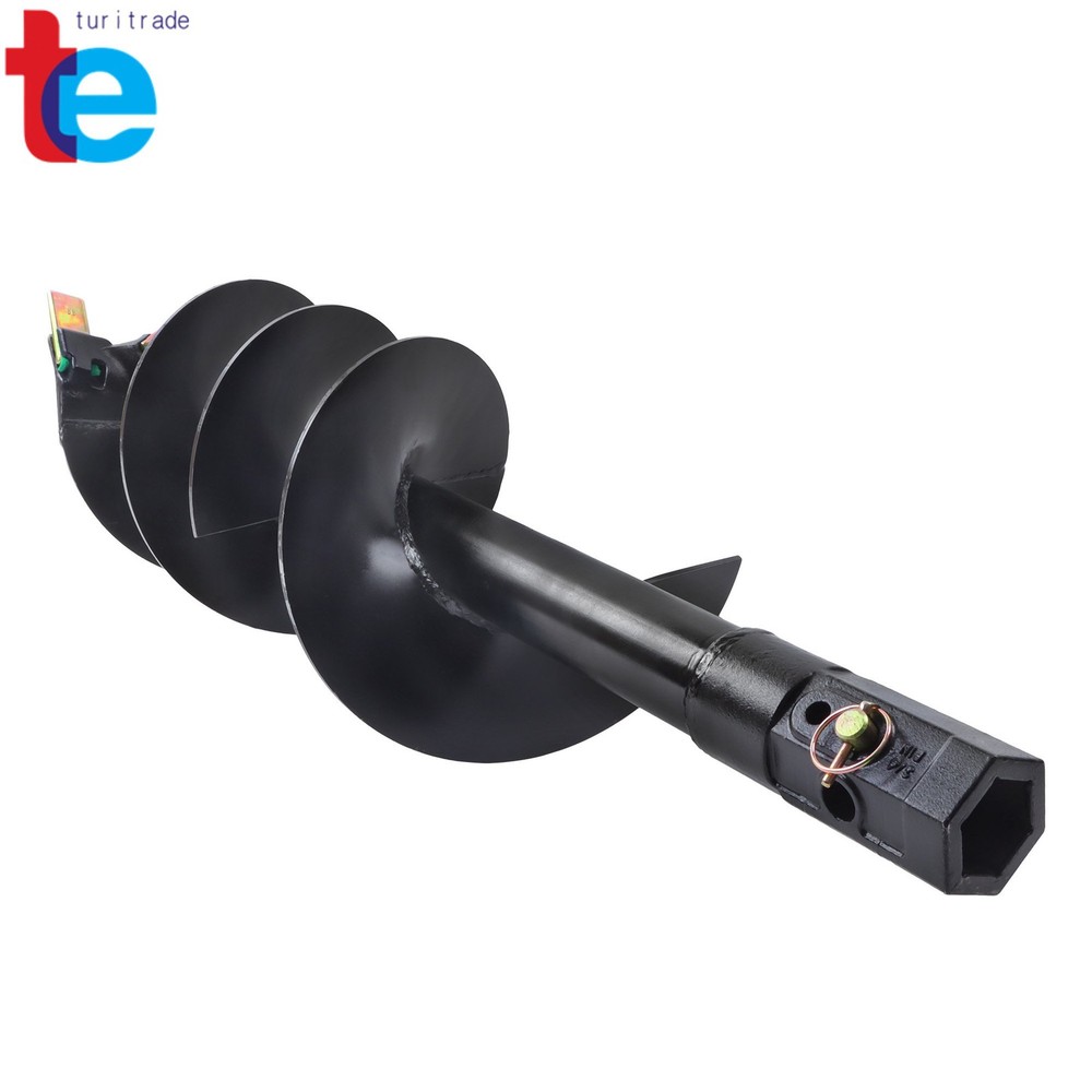 12" Auger Bit 48" Depth, 2" Hex Skid Steer Ready For Post Hole Digger