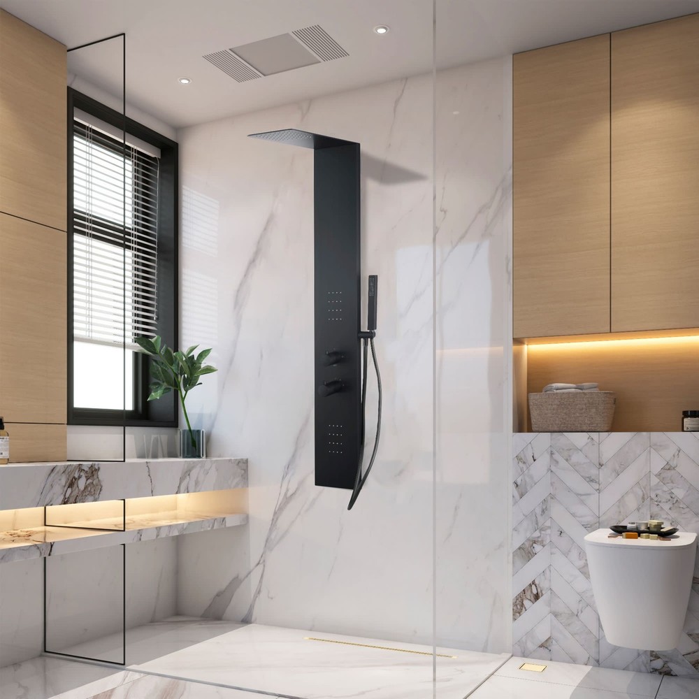 Anzzi SP-AZ079 Collines Thermostatic Shower Panel - Chrome