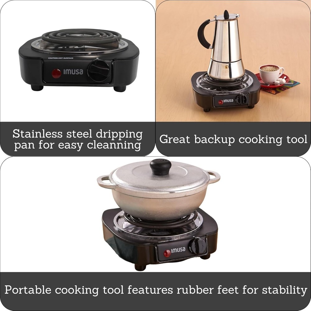 Single Electric Burner, Black