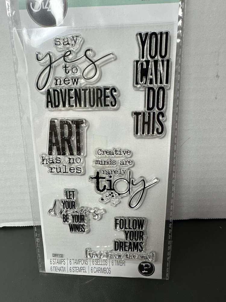 Sizzix Good Vibes Clear Stamp set #664843
