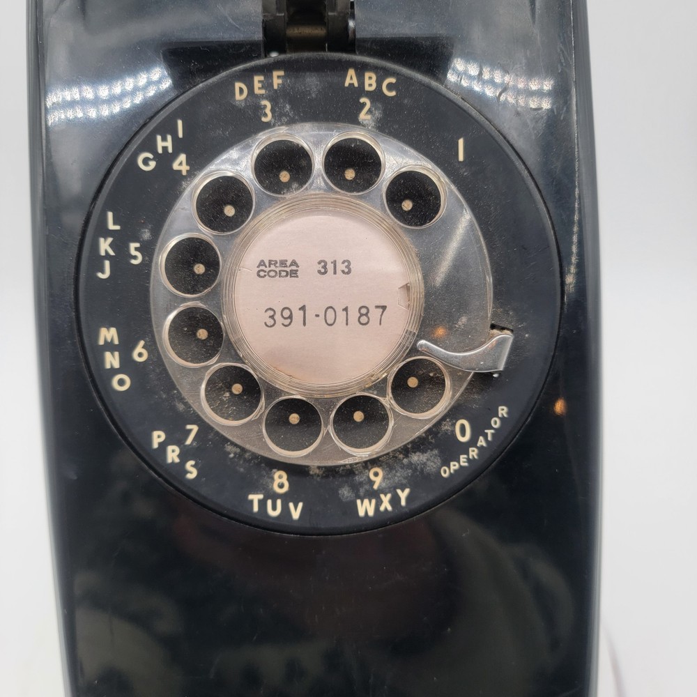 Vintage Bell System Rotary Wall Phone – Detroit 313 Area Code – Untested