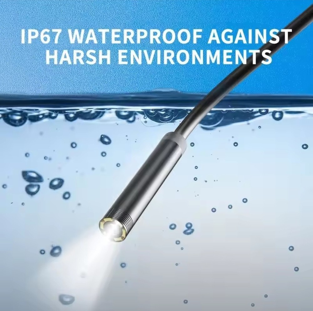 Endoscope Camera USB TypeC 5mm 1M Large Waterproof 6 LED Android PC Phone Workshop