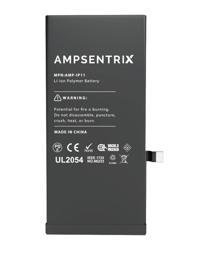 Original AmpSentrix Basic Fast Charging Battery Replacement for I Phone 11