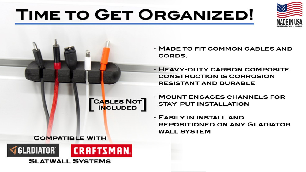 Cable Organizer for Gladiator Gearwall & Geartrack