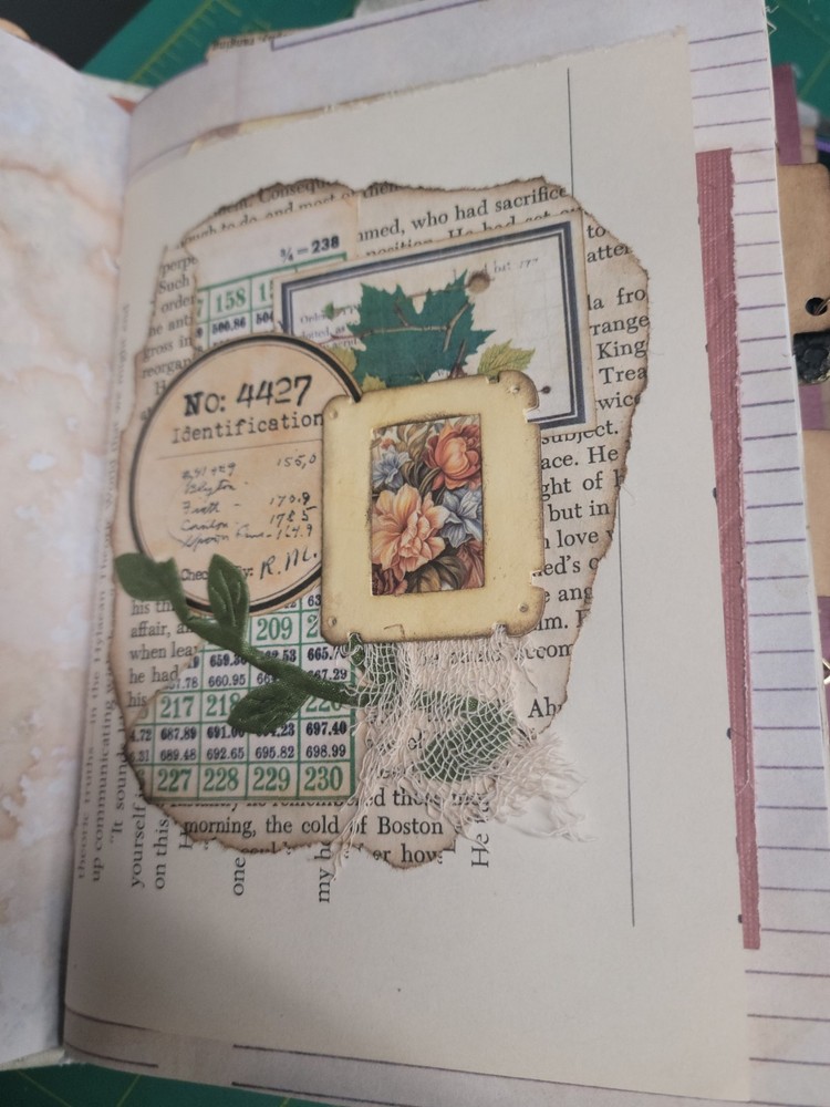 Floral Handmade Junk Journal Include Several Vintage Items
