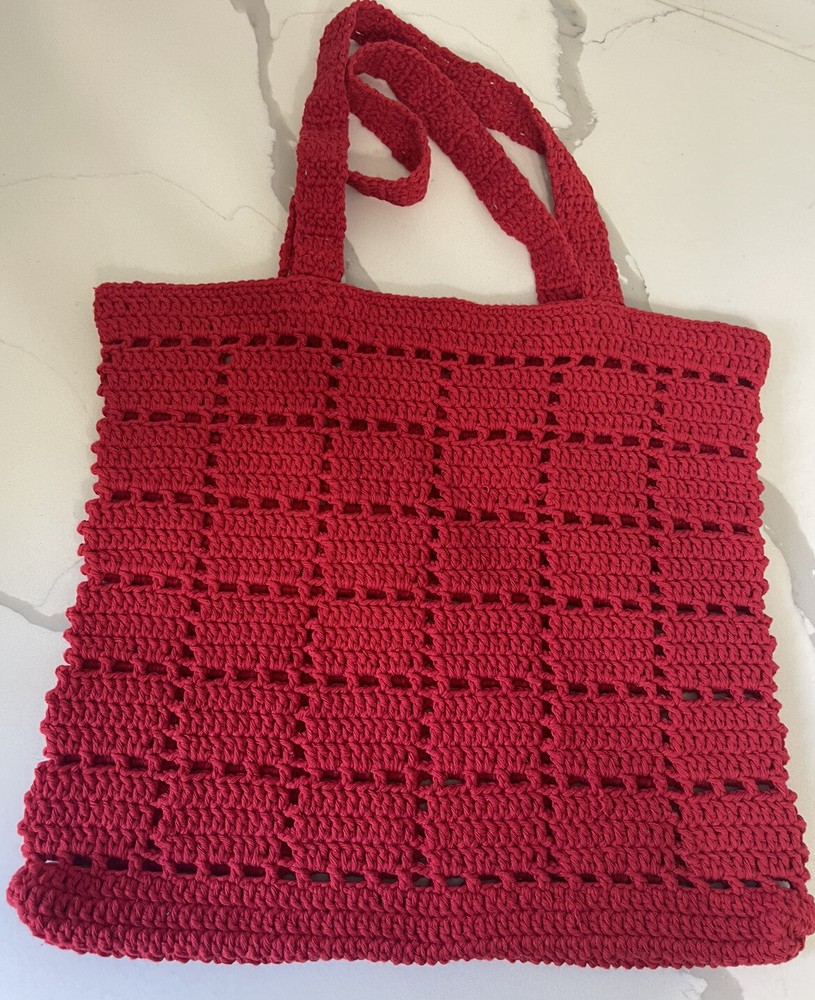 handmade knitted handbag 12.5"11.5"Unique Gift-
