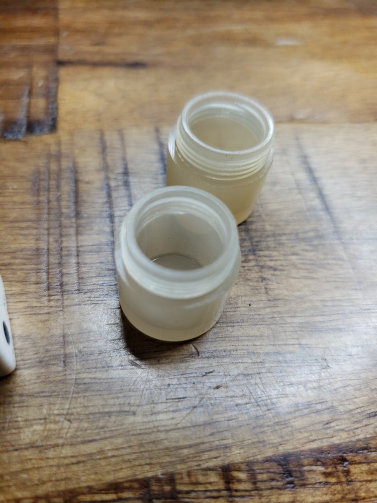 2 clear White DIALIGHT Dialco 135 Lens Covers. Vintage.