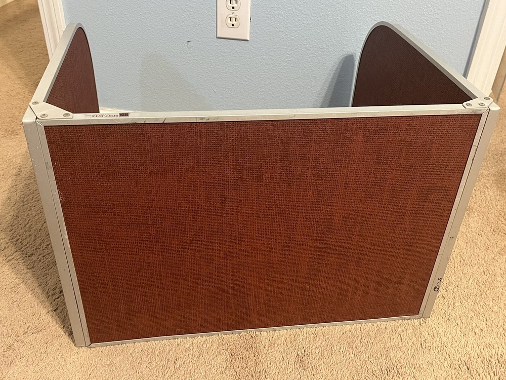 Vintage Best-Rite 24X20 In. Modular Divider Panel, Red Fabric Silver Lining EUC