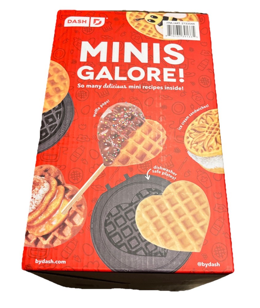 Dash Multi-Plate Mini Waffle Maker Removable Plates Factory Sealed '24