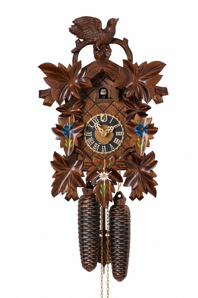 Cuckoo Clock 7-Foliage, Bird HO 823-3enz NEW