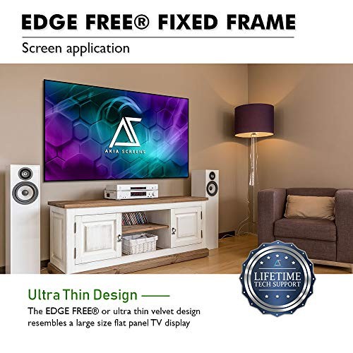 100 inch Edge Free Fixed Frame Projector Screen 100" 100"/16:9 CineWhite UHD-B