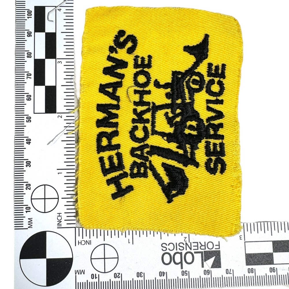 Vintage Herman's Backhoe Service Patch - Construction Equipment Workwear