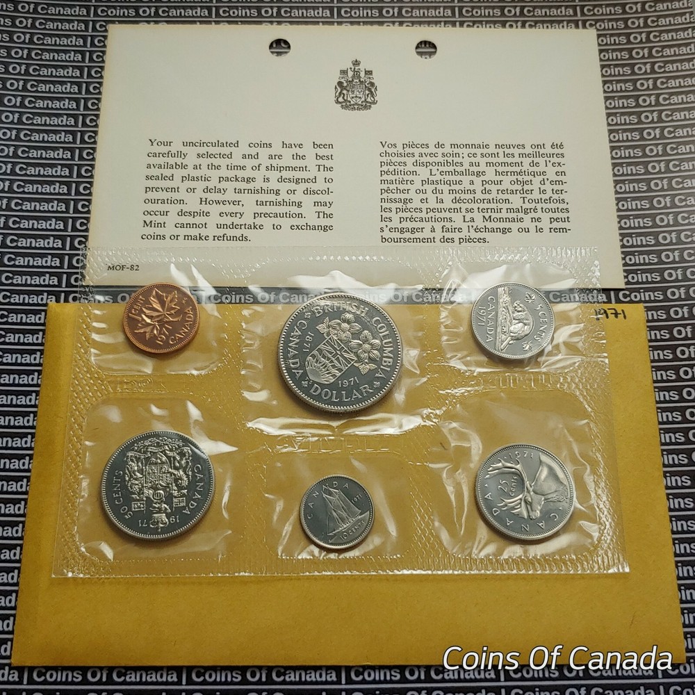 1971 Canada Prooflike 6 Coin Original Set Multiple Sets Available #coinsofcanada