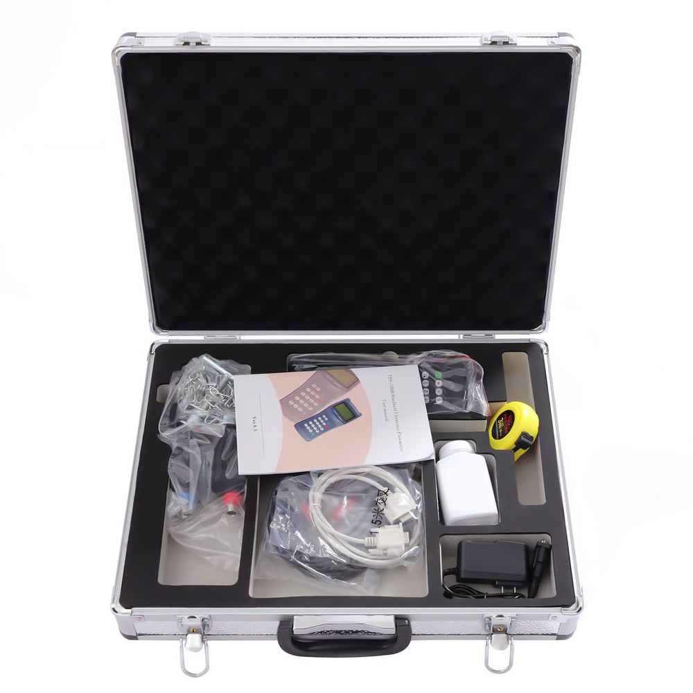 TDS-100H Ultrasonic Liquid Flow Meter Handheld Digital FlowMeter DN50-DN700