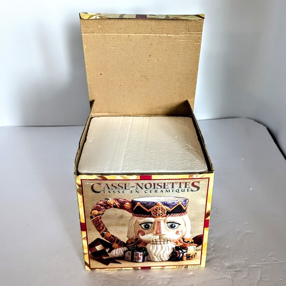 Nutcracker 3D Holiday Ceramic Coffee Mug Hand Painted 16 oz New