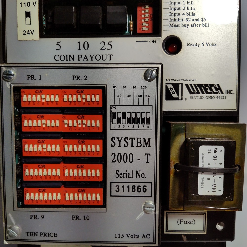Lutech System 2000-T vending machine kit board - tested & working!