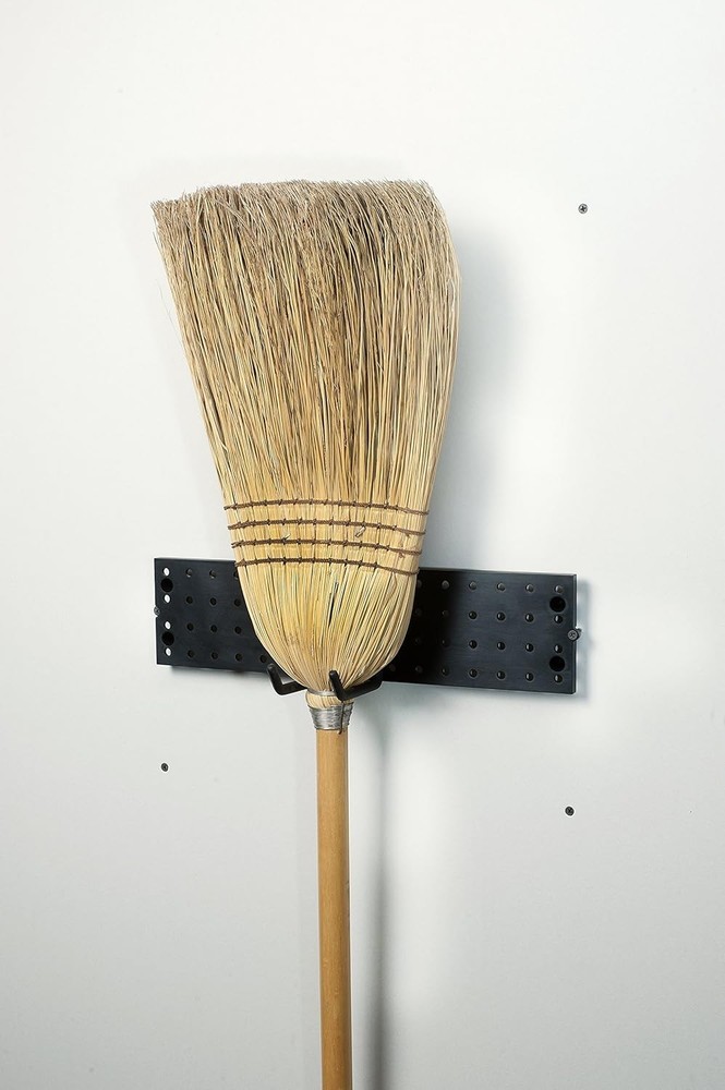 Heavy-Duty Black Flat Double Hook for 1/4" Pegboard - Organize Tools Efficiently