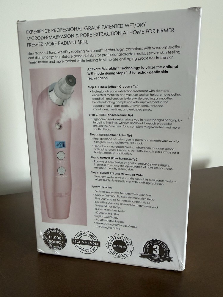 NEW Michael Todd beauty sonic refresher microderm + pore extraction system