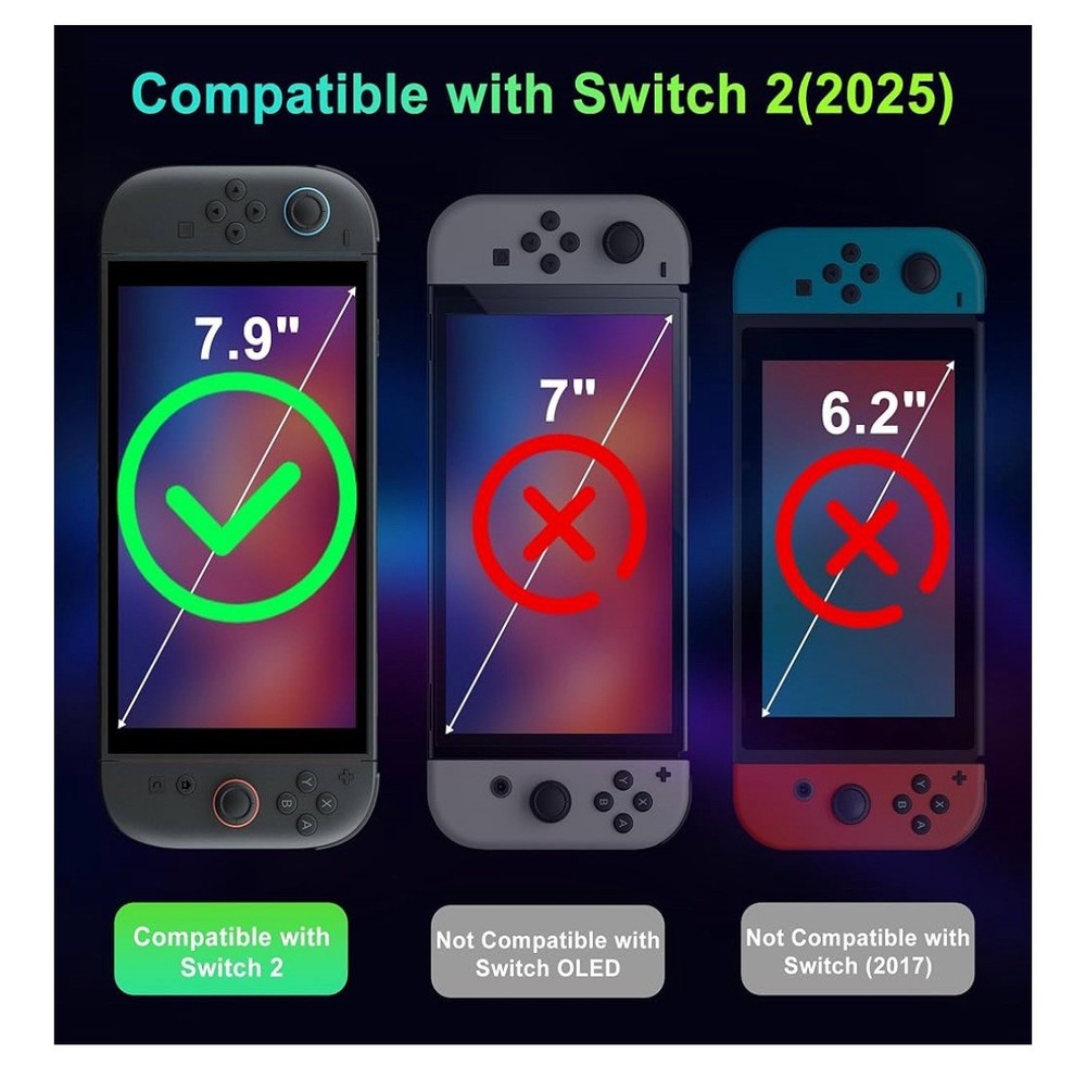 Startrc Games 2 pack Screen Protector Nintendo Switch 2