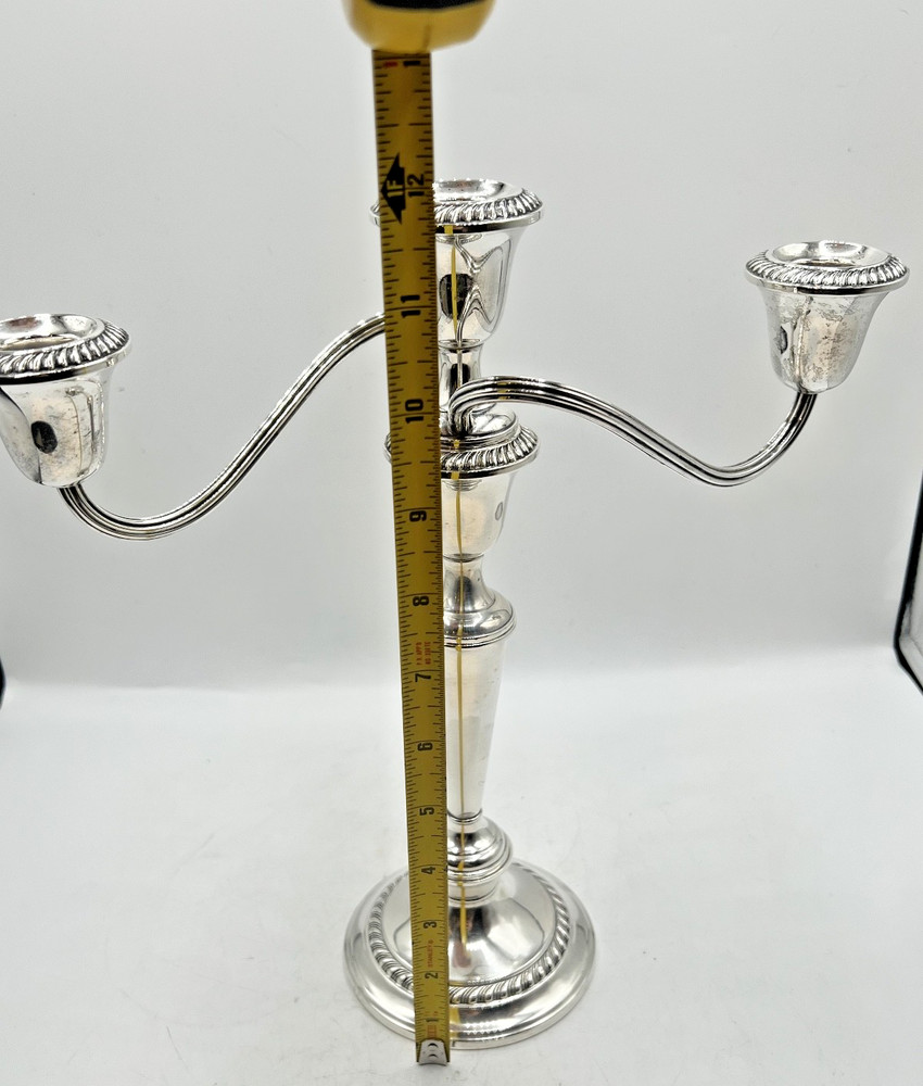 Vintage Gorham Sterling Silver three light candleabra