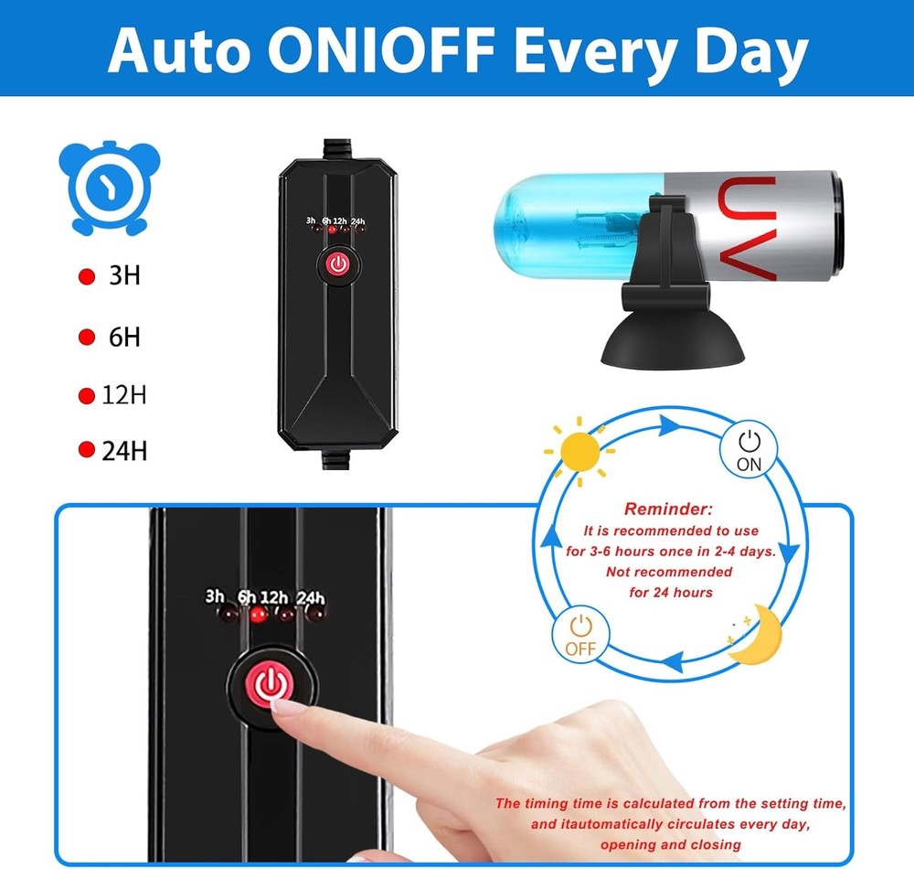 Aquarium Clean Light，3 W mini Submersible Algae Removal Light with...