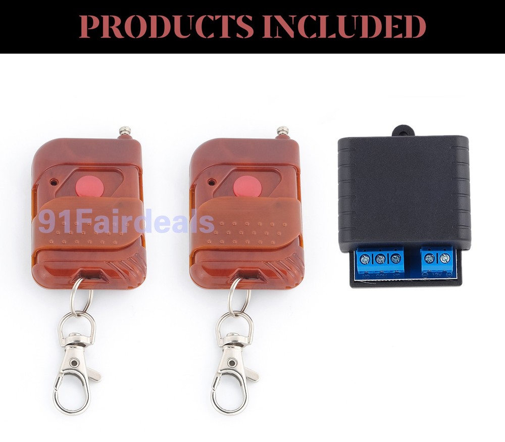 Electric Magnetic Lock Door Access Control System 2 Wireless Remote Controls Kit