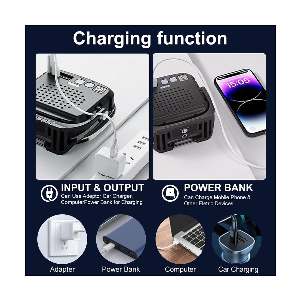 LED Work Light Rechargeable Magnetic Work Lights 2500LM Waterproof ... Fast Ship
