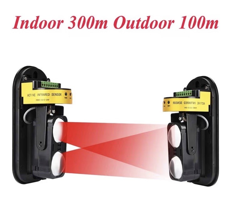 Dual Digital Photoelectric Beam Sensor Kit 200ft