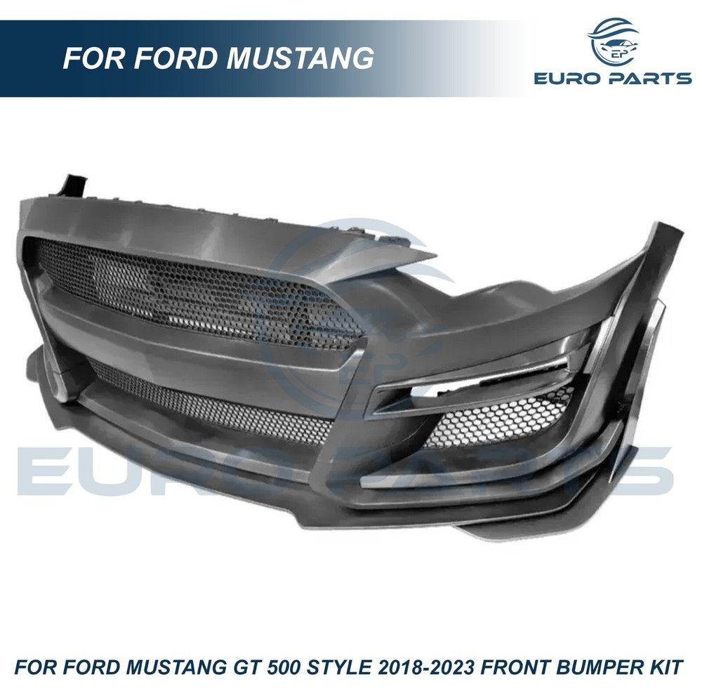 Fits 2018-2023 Ford Mustang GT500 Style Front Bumper Conversion Replacement Kit