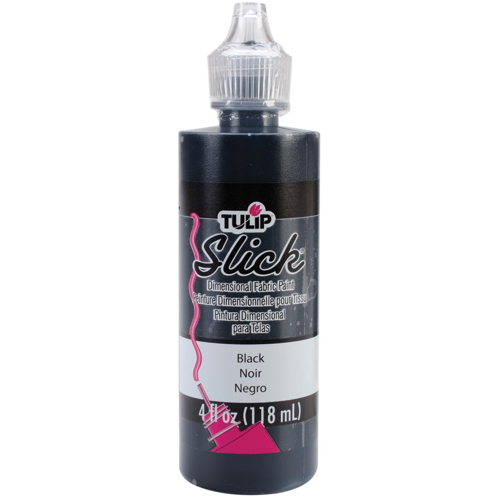Tulip Dimensional Fabric Paint 4oz-Slick - Black