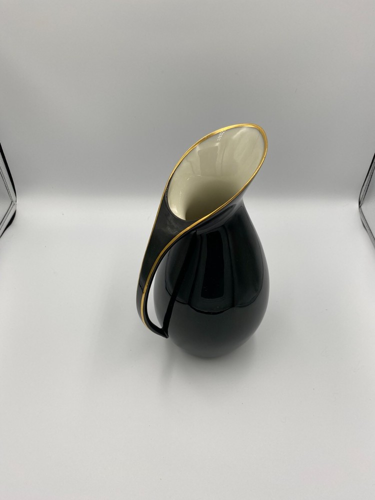 Lenox Black w/ Gold Rim Pitcher. 48oz