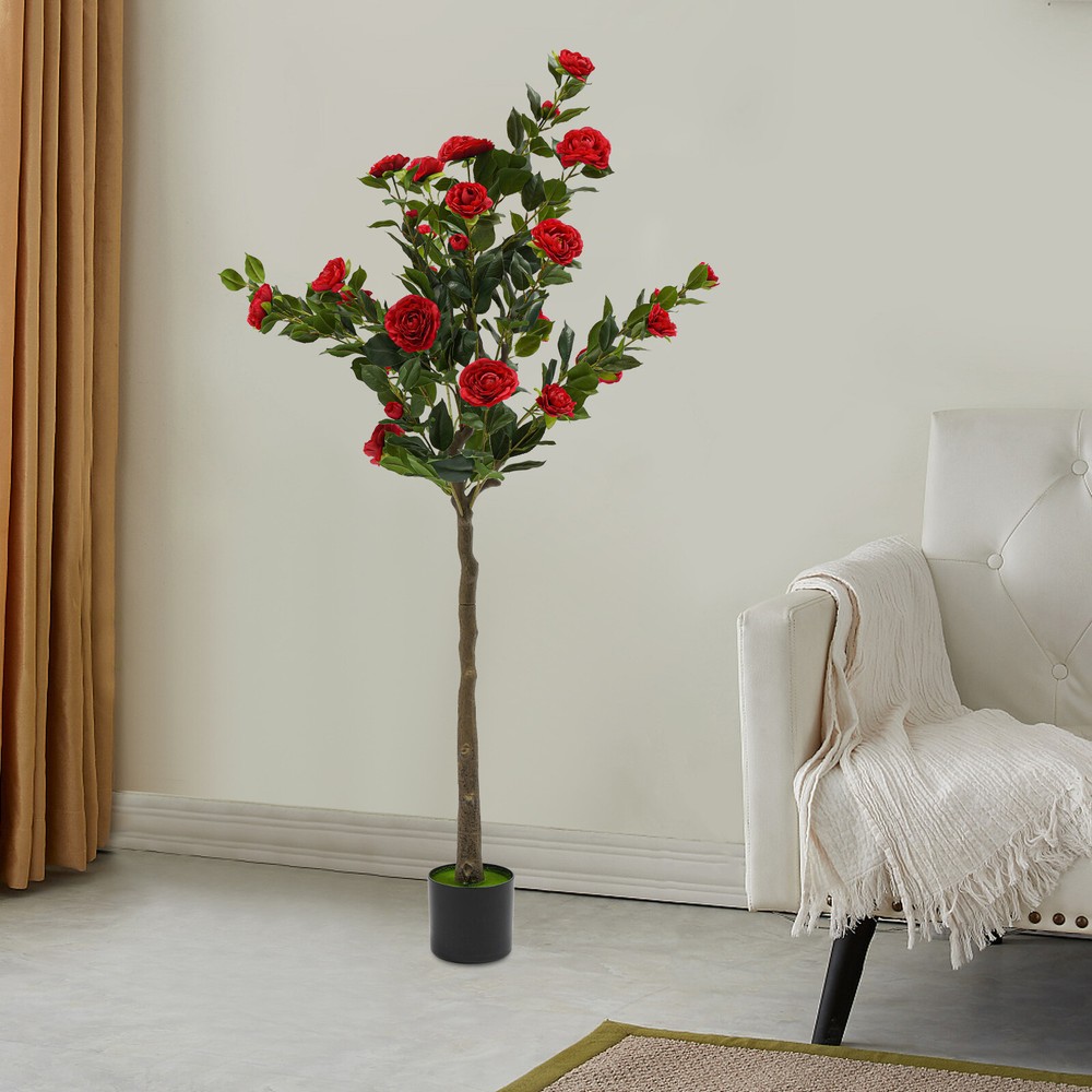 150CM Outdoor Decor Artificial Camellia Tree Flower Plants Artificial Tree