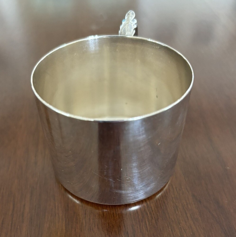 vintage silver baby cup