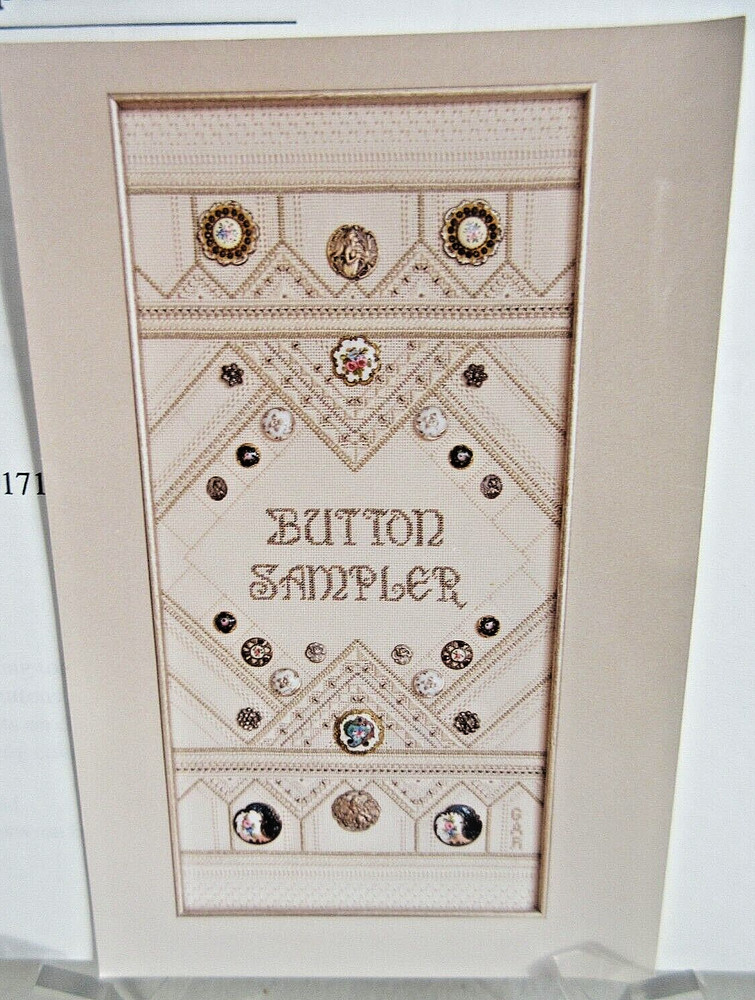 Gay Ann Rogers BUTTON SAMPLER Needlepoint Pattern