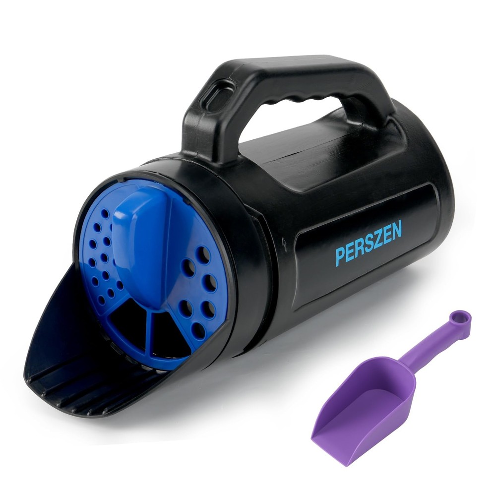 PERSZEN Handheld Spreader for Fertilizer, Grass Seed and Ice Melt, Multi-Use...