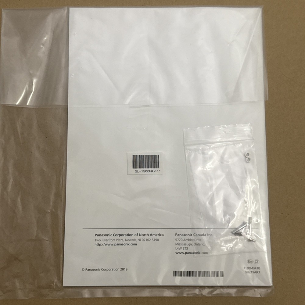 Technics Turntable SL-1200MK7 Manual NEW!