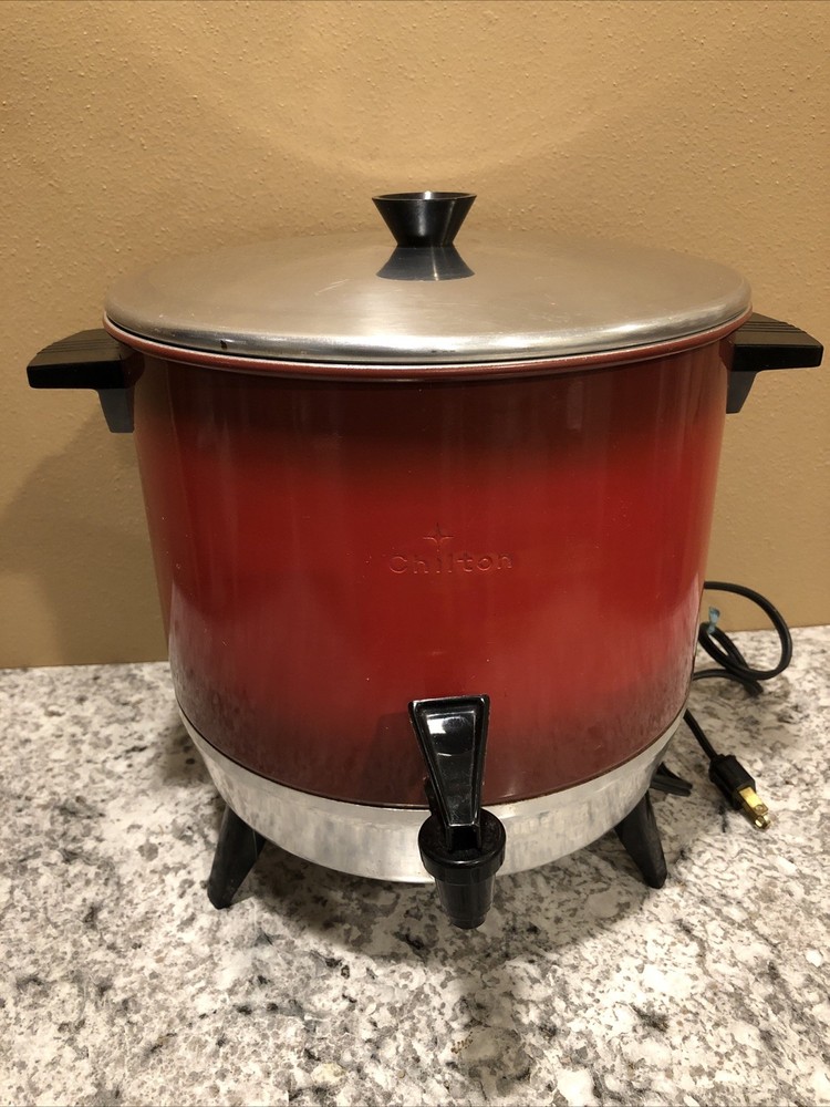 Vintage Chilton Aluminum 30 Cup Automatic Percolator   Tested. Brew Light Works