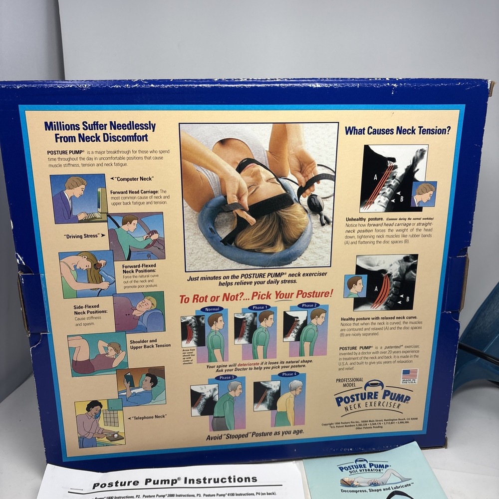 Posture Pump Professional Model Neck Exerciser 1000 EUC Disc Hydrator
