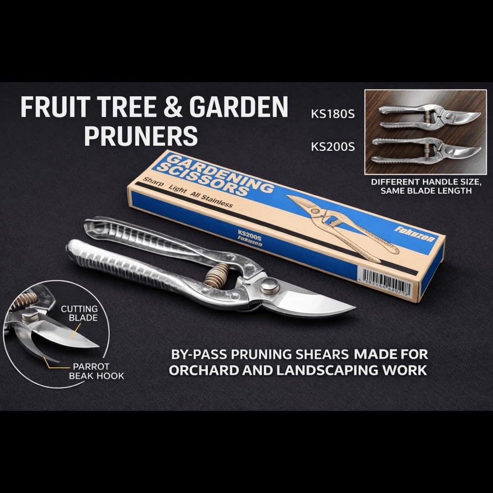 Made in Japan Pruning Shears – Japanese Craftsmanship, Sharp & Durable, Ergon...