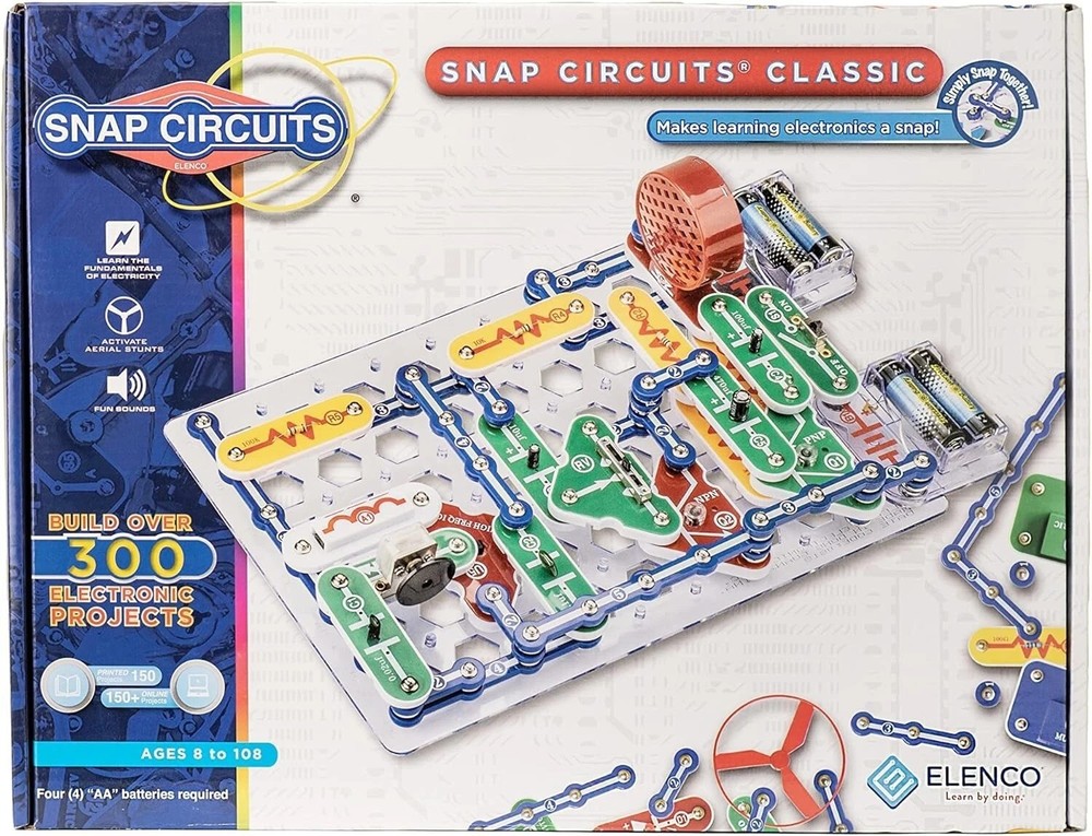 Over 300 STEM Projects Classic Electronics Kit for Kids 8+ - No Tools Required!-