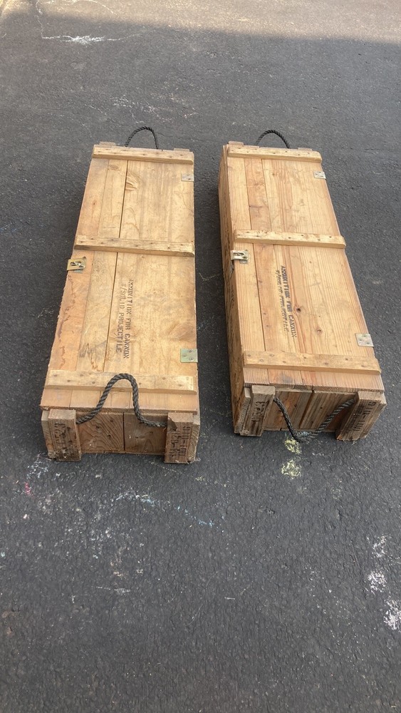 wooden ammunition crates
