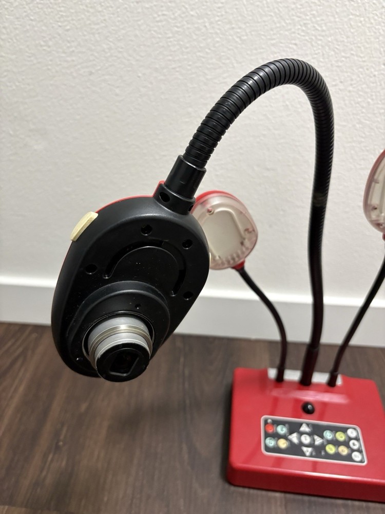 Lumens Red Document Camera with Control Panel, Flexible Arms, VGA In/Out