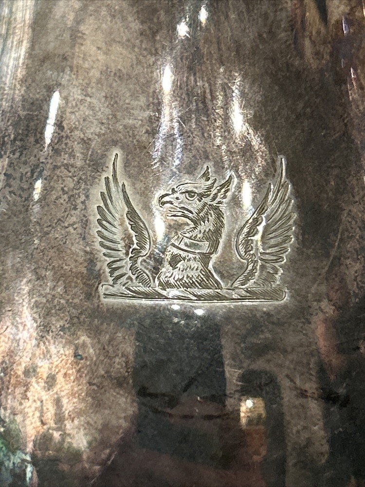 Engraved Vintage Silverware Plate Pitcher Jug Silver Plated