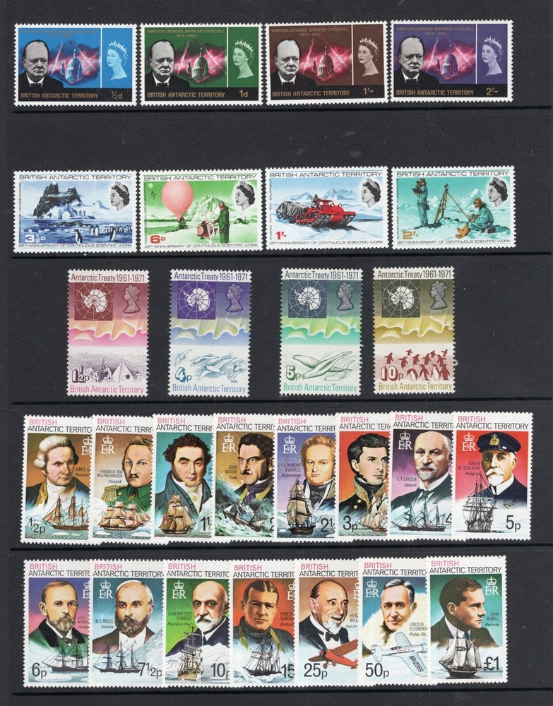 BRITISH ANTARCTIC MINT STAMP COLLECTION COMPLETE SETS