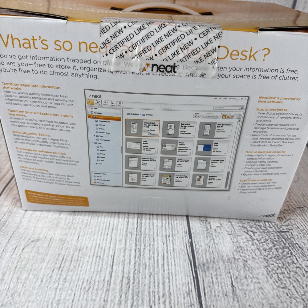 NEAT NC1000 Wireless Pass-Through Scanner - Cloud Scanner & Data Filing System