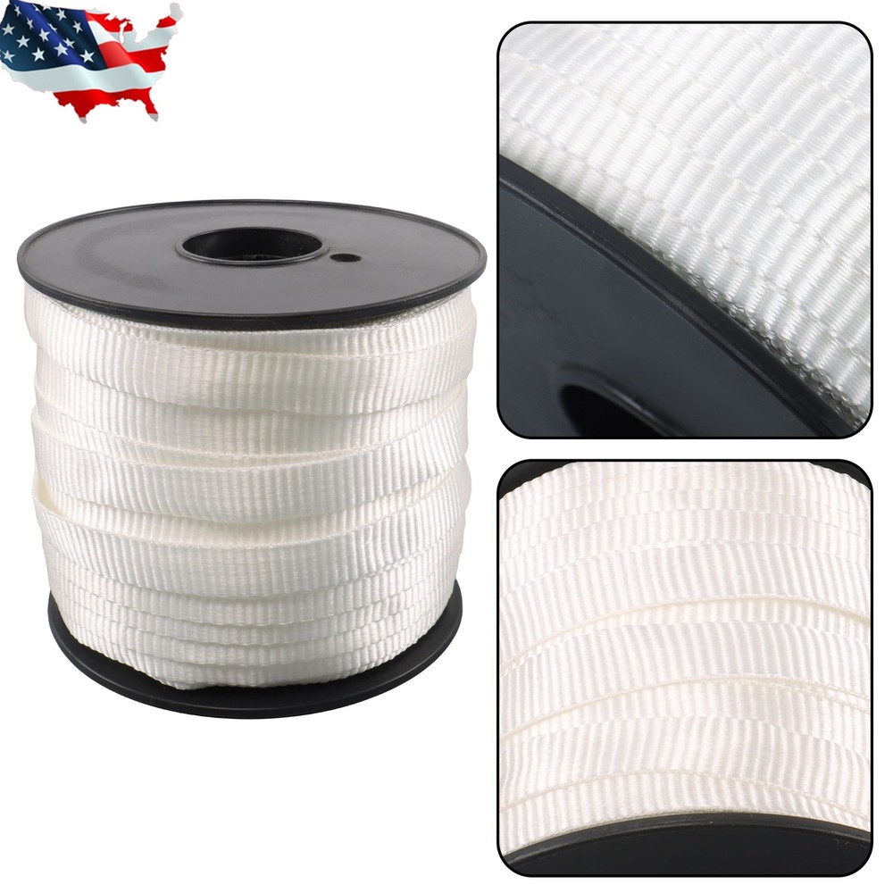Polyester Pull Tape, 3/4" x 265' Mule Tape Flat Rope, 2500 lbf Tensile Capacity