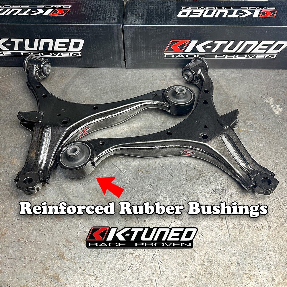 K Tuned Front Control Arms Rubber Bushing for 02-04 Acura RSX Base & Type-S